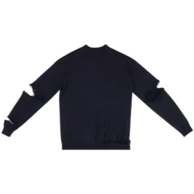 Strickpullover mit V-Ausschnitt und Destroyed-Optik „Navy“ 696091T16420414 Strickpullover mit V-Ausschnitt und Destroyed-Optik „Navy“ 696091T16420414