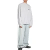 Strike 1917 Oversize-Pullover mit Rundhalsausschnitt „Hellgrau“ 699212TMVH21023