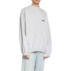 Strike 1917 Oversize-Pullover mit Rundhalsausschnitt „Hellgrau“ 699212TMVH21023