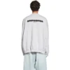 Strike 1917 Oversize-Pullover mit Rundhalsausschnitt „Hellgrau“ 699212TMVH21023