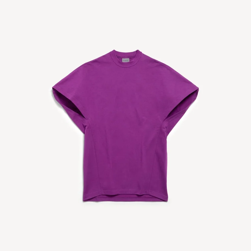 Strukturiertes Damen-T-Shirt in Violett Strukturiertes Damen-T-Shirt in Violett