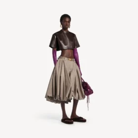 Super-Cropped-Top für Damen in Braun