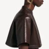 Super-Cropped-Top für Damen in Braun