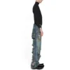 Super Destroyed Baggy-Hose „Light Blue“ 745248TNW014012