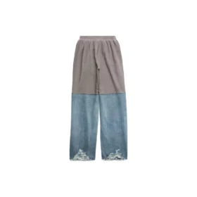 Sweathose mit Aufnähern „Grey Indigo“ 745264TNW014012