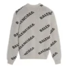 Sweatshirt aus Wollmischung mit durchgehendem Logo und Rundhalsausschnitt „Grey Black“ 555481T14711262
