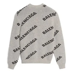 Sweatshirt aus Wollmischung mit durchgehendem Logo und Rundhalsausschnitt „Grey Black“ 555481T14711262