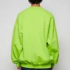 Sweatshirt mit Kontrastlogo „Lime“ 671125TKVB57072