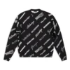 Sweatshirt mit Rundhalsausschnitt und durchgehendem Logo-Print „Black White“ 724858T16651070