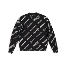 Sweatshirt mit Rundhalsausschnitt und durchgehendem Logo-Print „Black White“ 724858T16651070