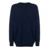 Sweatshirt mit Rundhalsausschnitt und Kaschmirstrick mit Logo auf der Rückseite „Navy“ 583111T40924140
