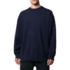 Sweatshirt mit Rundhalsausschnitt und Kaschmirstrick mit Logo auf der Rückseite „Navy“ 583111T40924140