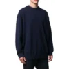 Sweatshirt mit Rundhalsausschnitt und Kaschmirstrick mit Logo auf der Rückseite „Navy“ 583111T40924140