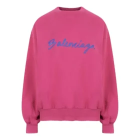 Sweatshirt mit Rundhalsausschnitt und Schriftzug-Logo „Dark Fuchsia“ 697869TMVB50507