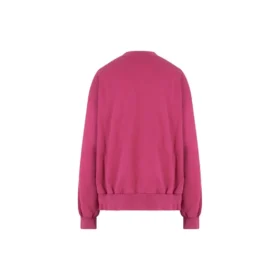 Sweatshirt mit Rundhalsausschnitt und Schriftzug-Logo „Dark Fuchsia“ 697869TMVB50507