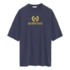 T-Shirt mit Alphabet-Aufdruck, kurzärmelig, marineblau 492258TAV044128