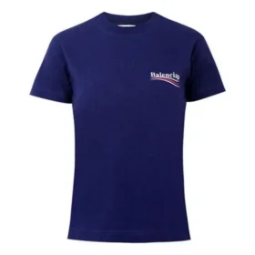 T-Shirt mit Alphabet-Logo-Aufdruck, kurzärmelig, blau 612964TIV521195