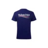 T-Shirt mit Alphabet-Logo-Aufdruck, kurzärmelig, blau 612964TIV521195