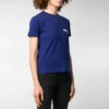 T-Shirt mit Alphabet-Logo-Aufdruck, kurzärmelig, blau 612964TIV521195