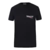 T-Shirt mit Alphabet-Logo-Aufdruck, kurzärmelig, schwarz 612964TIV521070