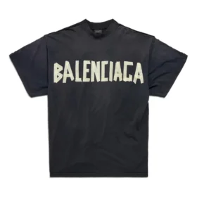 T-Shirt mit doppeltem Vorderverschluss „Washed Black“ 791615TQVQ61021