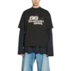 T-Shirt mit handgezeichnetem BB Icon, mittlere Passform „Schwarz“ 612966TNVN41059