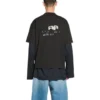 T-Shirt mit handgezeichnetem BB Icon, mittlere Passform „Schwarz“ 612966TNVN41059