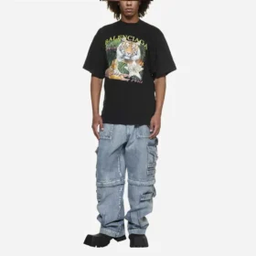 T-Shirt mit „Jahr des Tigers“-Logo „Schwarz“ 681314TLVH21000
