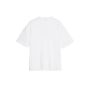 T-Shirt mit Logo-Aufdruck auf der Brust, Alphabet-Motiv, kurzärmelig, weiß 570813TEV489044