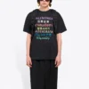 T-Shirt mit Logo-Aufdruck, Kurzarm „Schwarz“ 612965TJVI32771