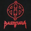 T-Shirt mit Metall-BB-Schablonendruck „Black Red“ 764235TPVI21568