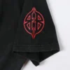 T-Shirt mit Metall-BB-Schablonendruck „Black Red“ 764235TPVI21568