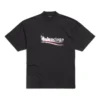 T-Shirt mit politischem Schablonendruck „Black White“ 764235TQVI51569