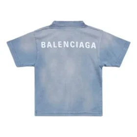 T-Shirt mit Rückenaufdruck „Blue White“ 681864TPVK14313