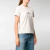 T-Shirt mit Rundhalsausschnitt und Logo, grau/weiß 612964TJVD99054