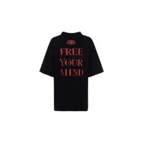 T-Shirt mit Slogan-Aufdruck, kurzärmelig, schwarz 641532TJV781000