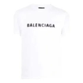 T-Shirt mit verschwommenem Logo „Weiß Schwarz“ 661705TKVD59040