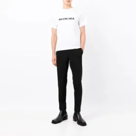 T-Shirt mit verschwommenem Logo „Weiß Schwarz“ 661705TKVD59040