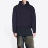 Tab Worn-Out Zip-Up-Hoodie „Schwarz“ 697949TMVC21151