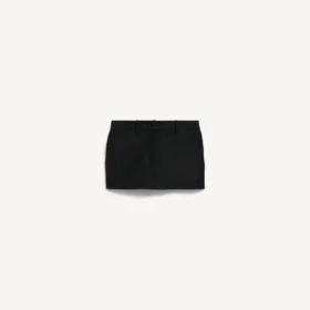 Taillierter Mini-Skort für Damen in Schwarz