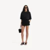Taillierter Mini-Skort für Damen in Schwarz
