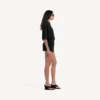 Taillierter Mini-Skort für Damen in Schwarz