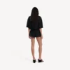 Taillierter Mini-Skort für Damen in Schwarz