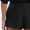 Taillierter Mini-Skort für Damen in Schwarz