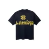 Tape Type T-Shirt, mittlere Passform „Black Faded“ 739784TOVA91055