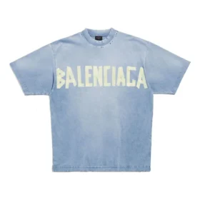 Tape Type T-Shirt, mittlere Passform „Faded Blue“ 739784TOVA94530