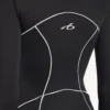 Technischer Damen-Bodysuit mit langen Ärmeln in Schwarz