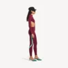 Techwear-Bodysuit für Damen mit Cut-outs in Burgunderrot/Aqua