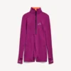 Techwear-Bodysuit für Damen mit kurzen Ärmeln in Violett/Orange
