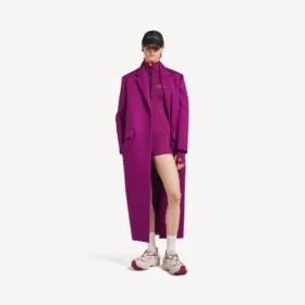 Techwear-Bodysuit für Damen mit kurzen Ärmeln in Violett/Orange